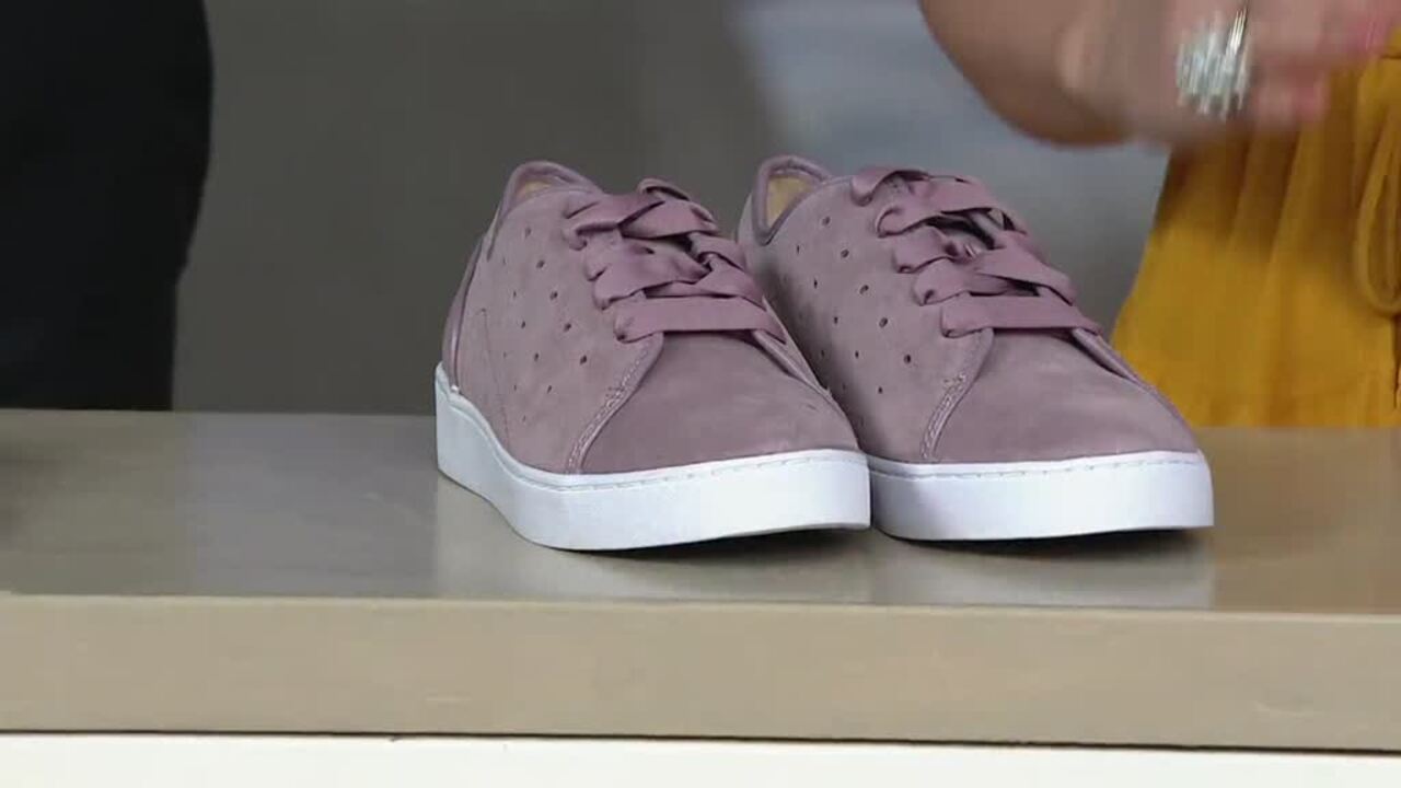 Vionic Suede Lace-Up Sneakers - Keke 
