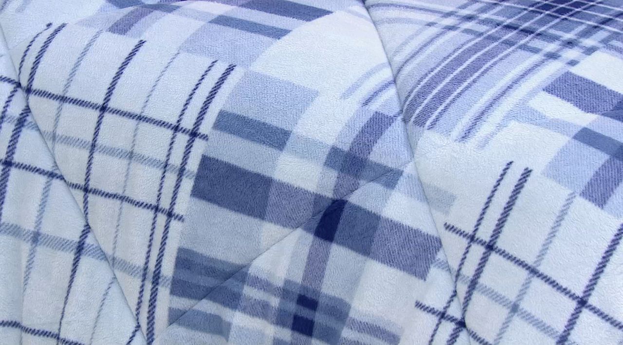 Berkshire Sebastian Plaid Cozy Reversible Comforter Set Full 