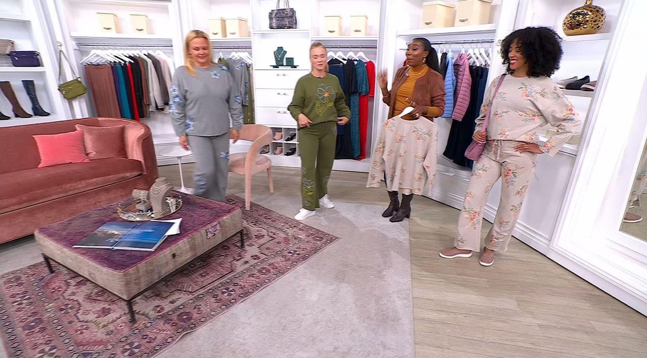 Driftwood Jeans French Terry Gathered Pants - Green - QVC.com