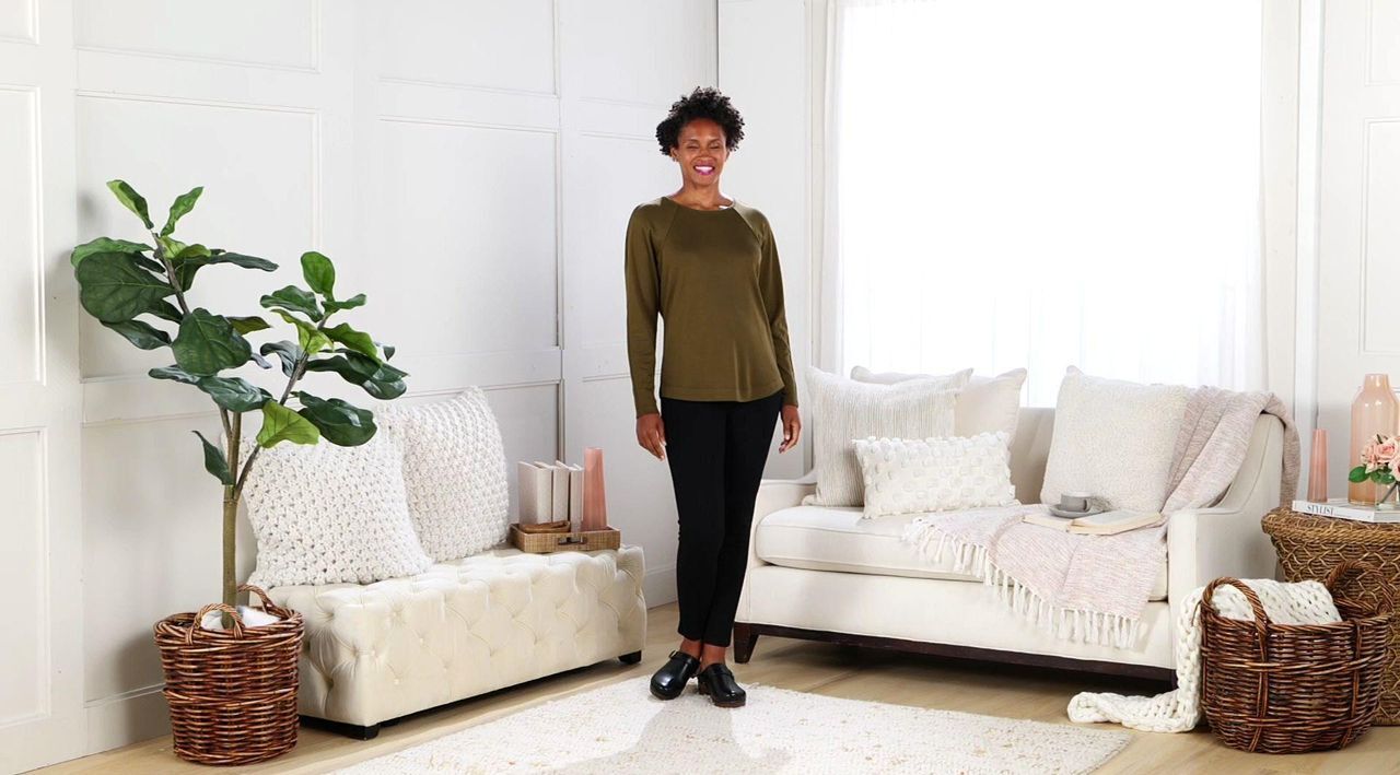 Martha Stewart Signature Essentials Modern Raglan Long Sleeve Top