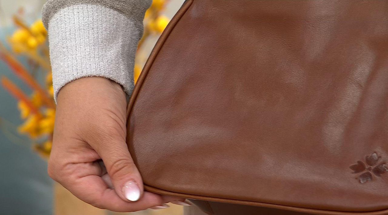 Patricia Nash Ikaria Leather Shoulder Bag with Crossbody Strap