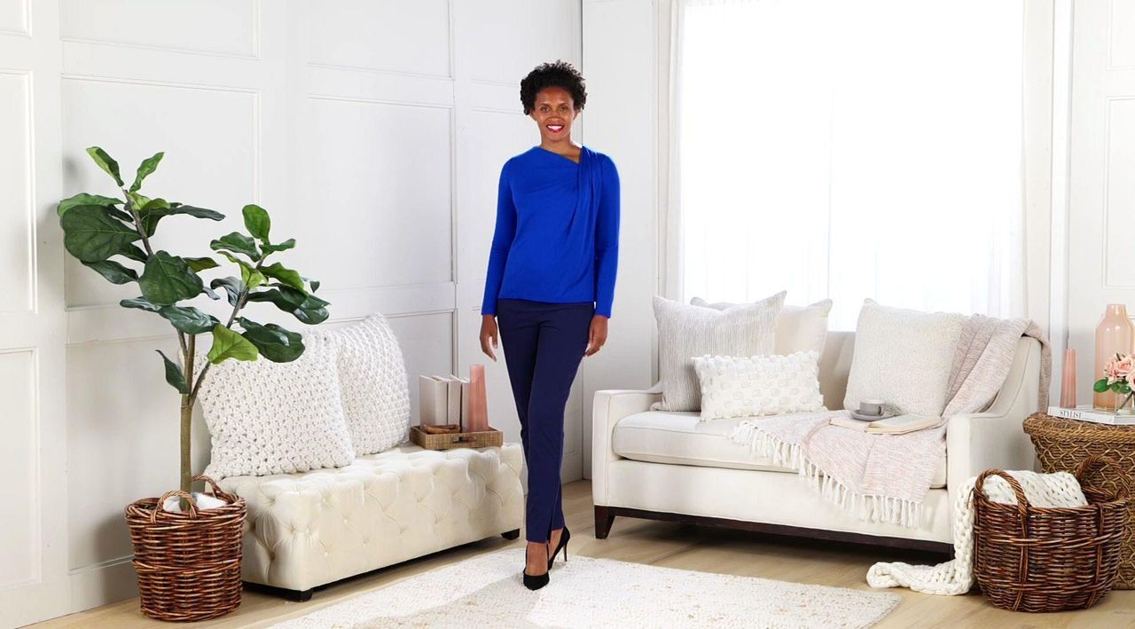 Women with Control Knit Twist Detail Top - QVC.com
