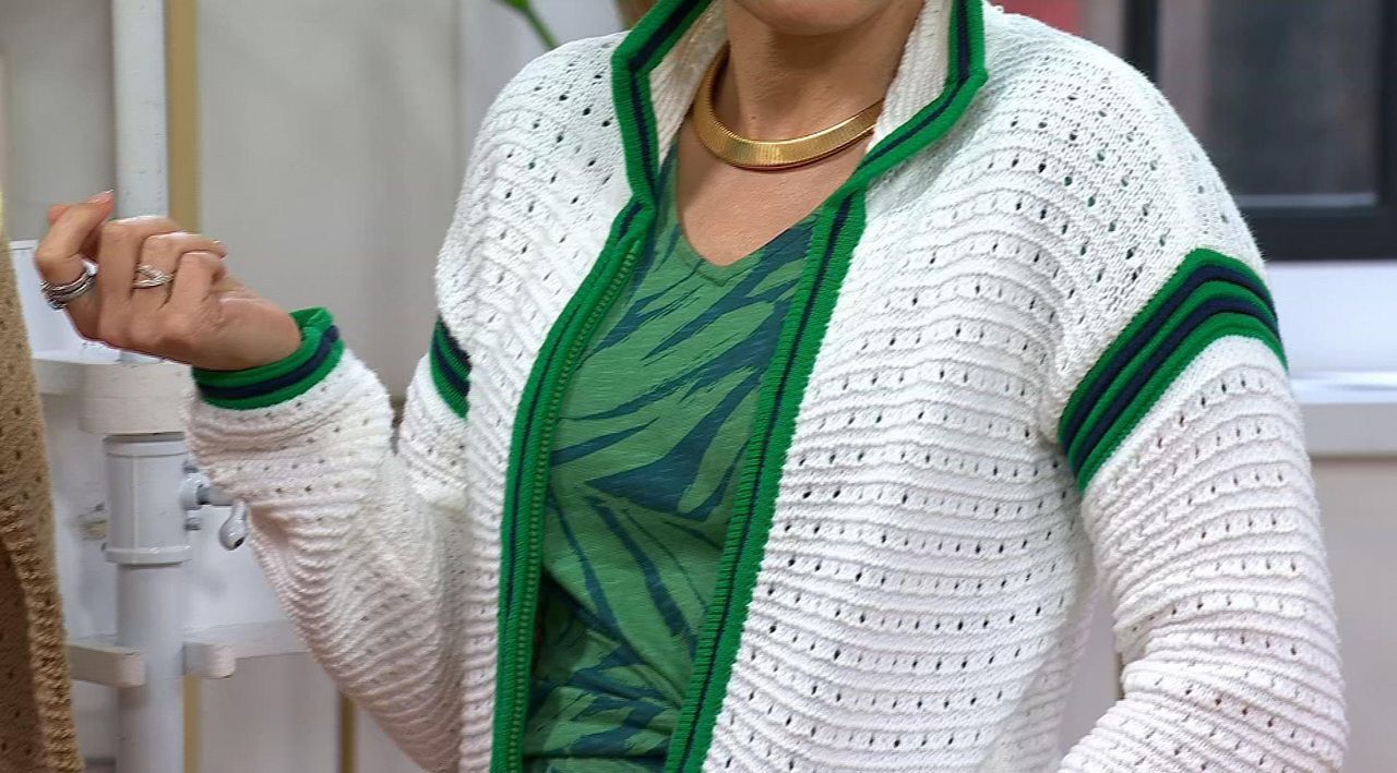 Isaac Mizrahi Live! Clubhouse Crochet Zip Front Sweater Cardigan