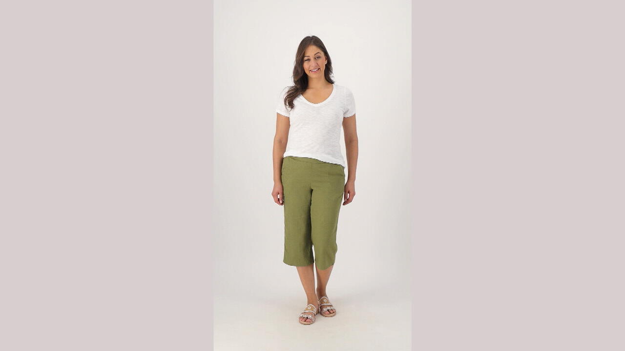 Denim & Co. Naturals Regular Linen Blend Skimmer Pants