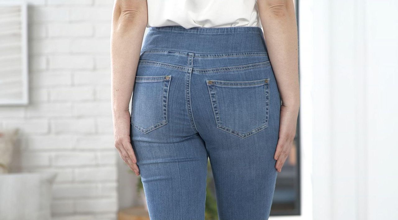 Belle by Kim Gravel Regular TripleLuxe Denim Pedal Pushers
