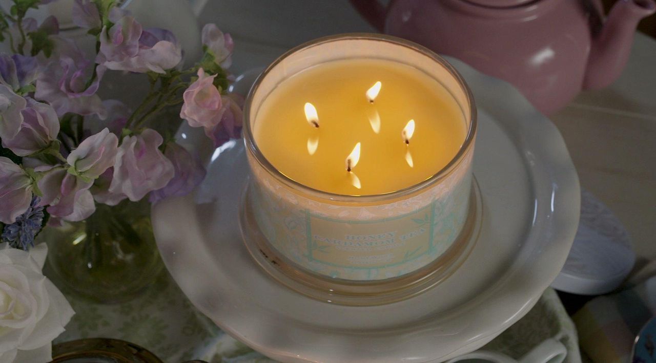 HomeWorx by Slatkin & Co. S/2 18oz Garden Tea Party Candles - QVC.com