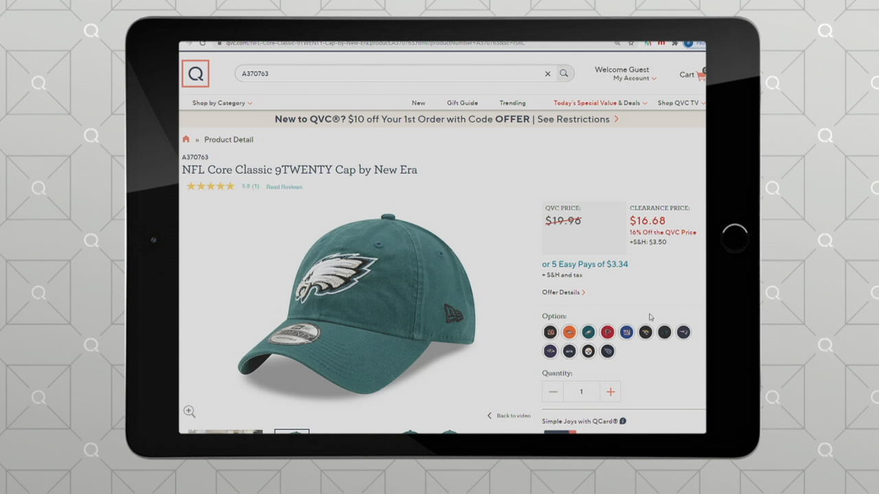 NFL Core Classic 9TWENTY Cap by New Era on QVC 