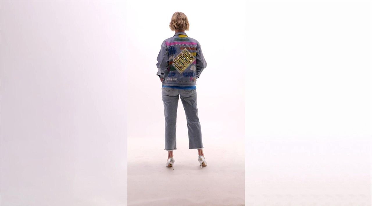 Mally Roncal Rainbow Rhapsody Denim Jacket - QVC.com