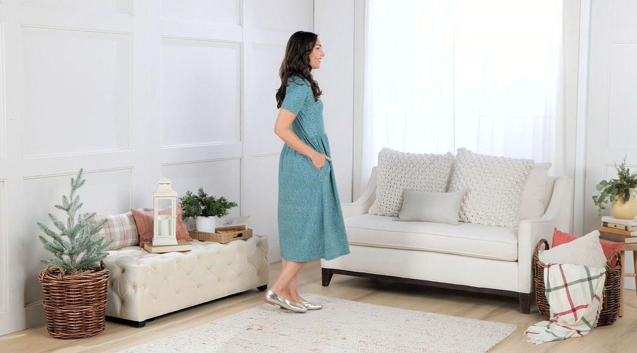 qvc dress designers Joan Rivers ButterSoft Scoop Neck Long Sleeve Dress