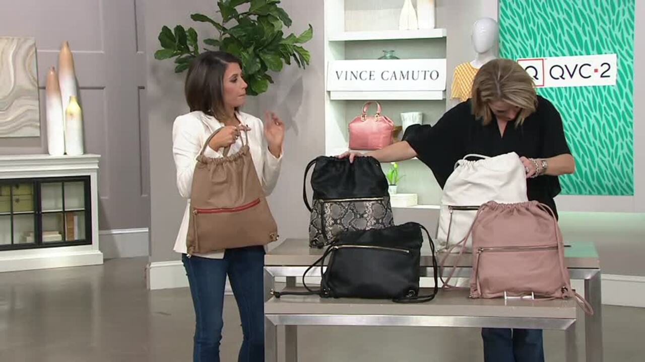 vince camuto leather backpack