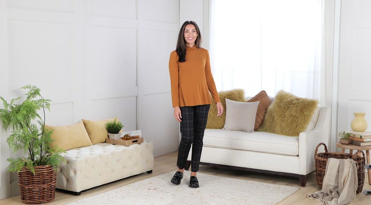 Susan Graver Modern Essentials Liquid Knit Peplum Top - QVC.com