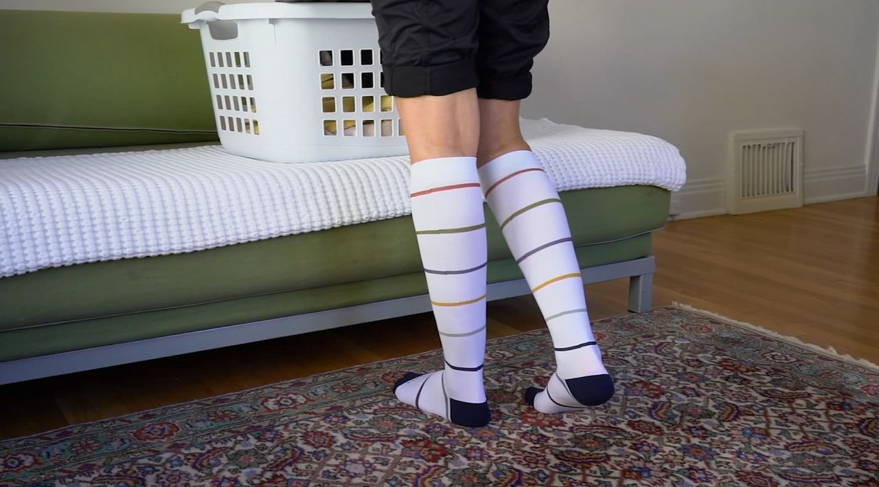 Comrad Set of 2 Nylon Knee-High Compression Socks 
