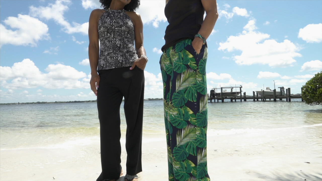 qvc denim and co petite beach pants