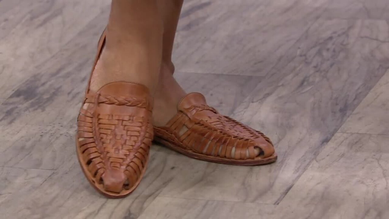 Frye Leather Slip-On Sandals - Heather 