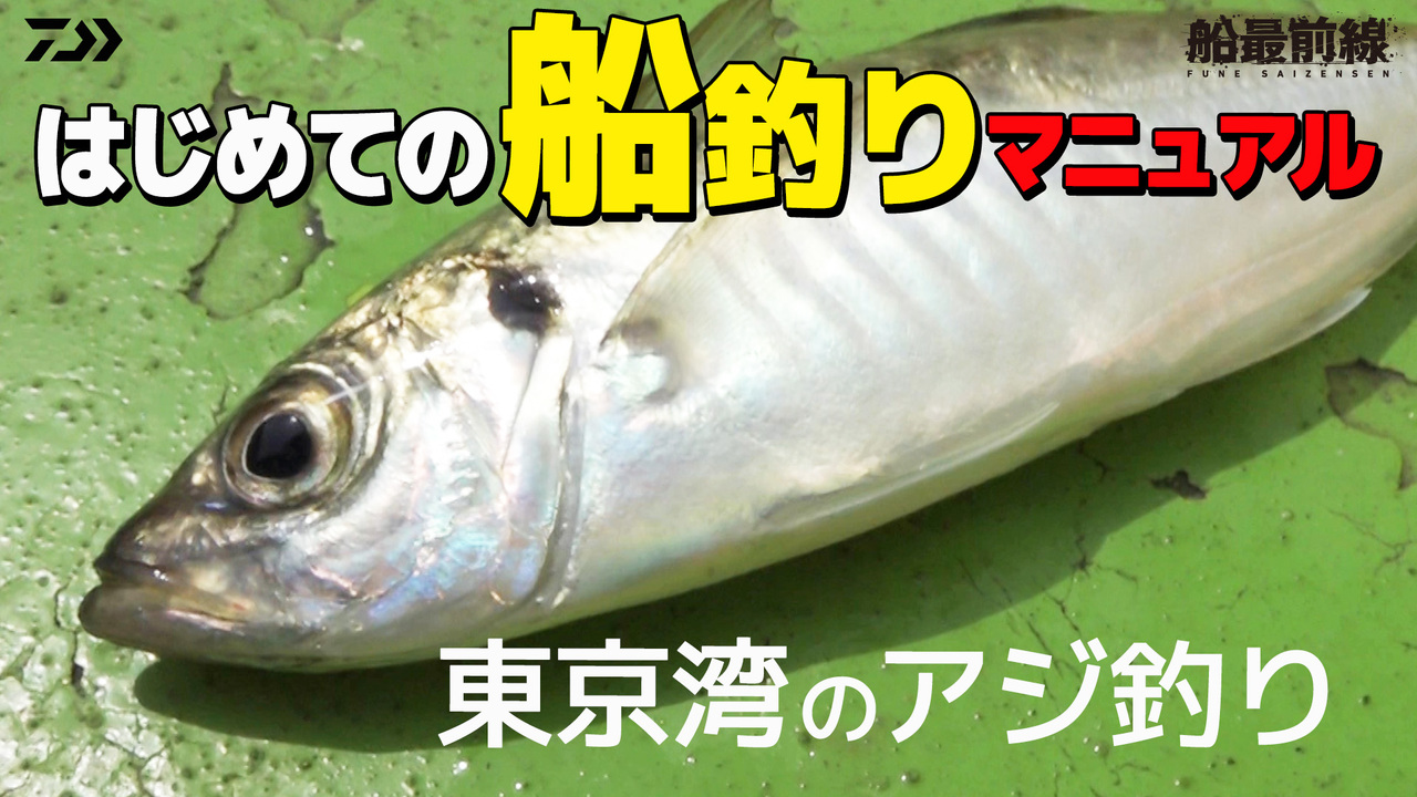 船釣り初心者必見 はじめての船釣りマニュアル 東京湾のアジ釣り 船最前線 New Daiwa Channel