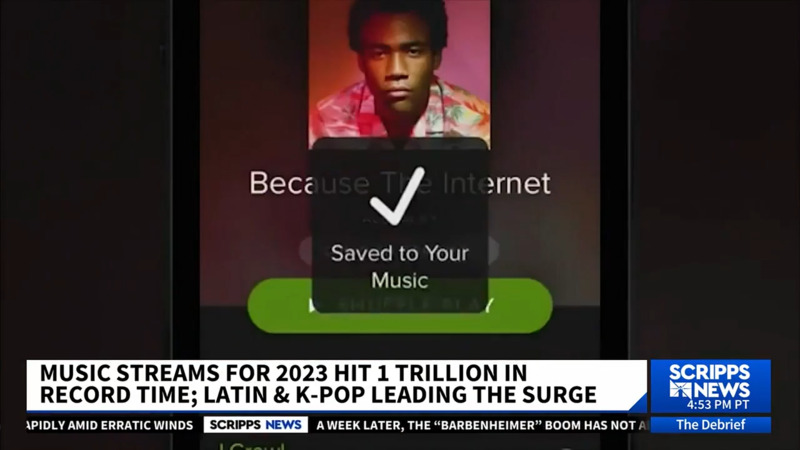 Music streams for 2023 hit 1 trillion in record time