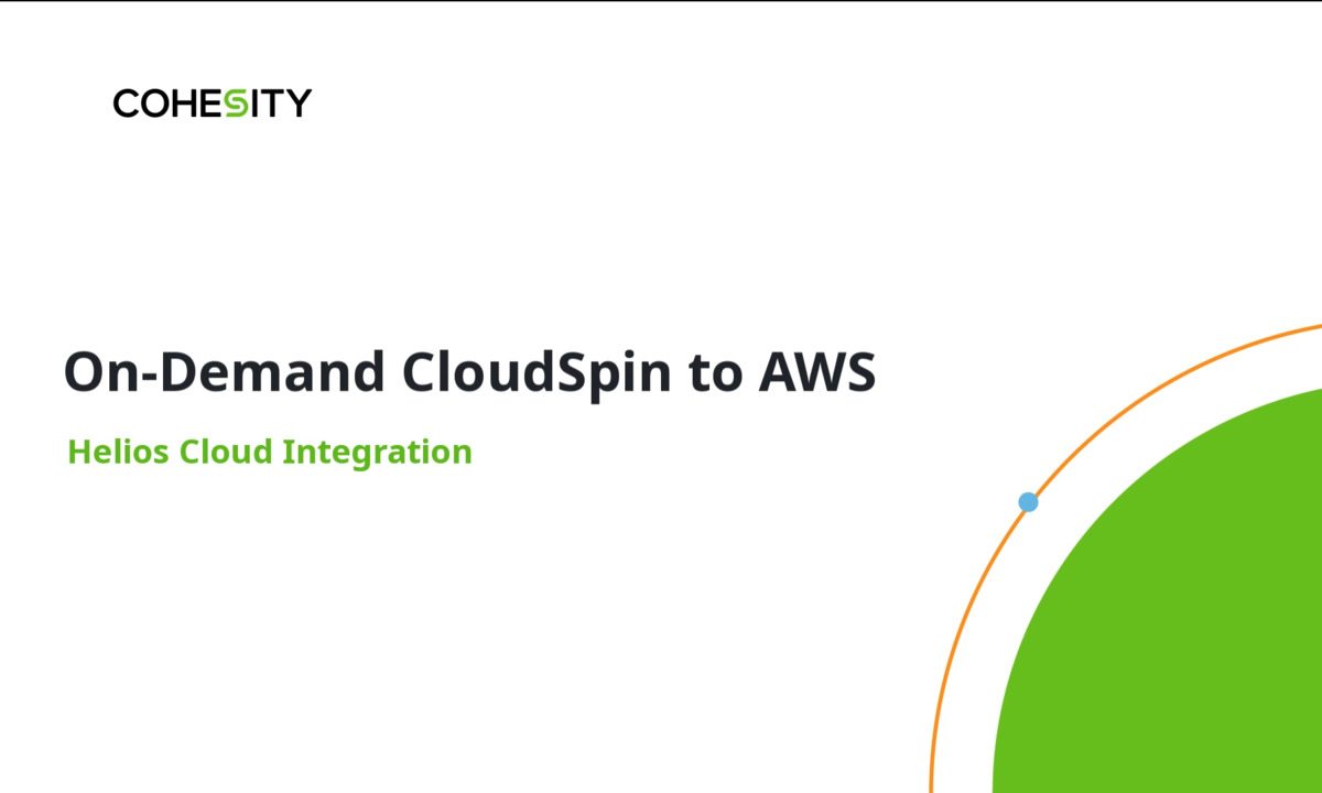 On Demand CloudSpin to AWS