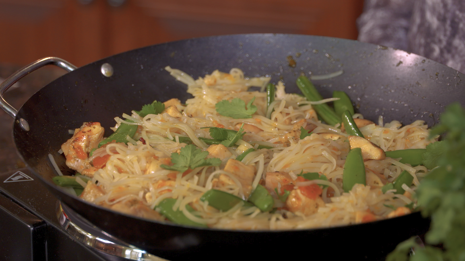 Sweet and Sour Chicken with Rice Noodles