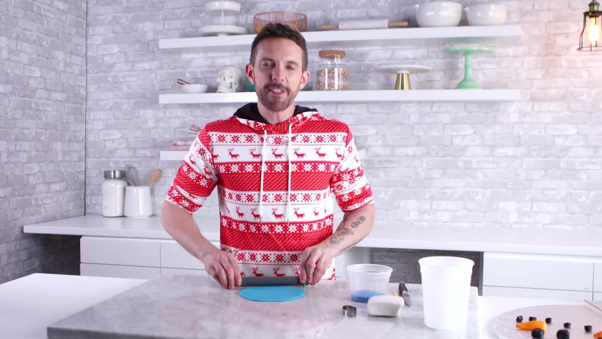 Hipster Snowman Cake