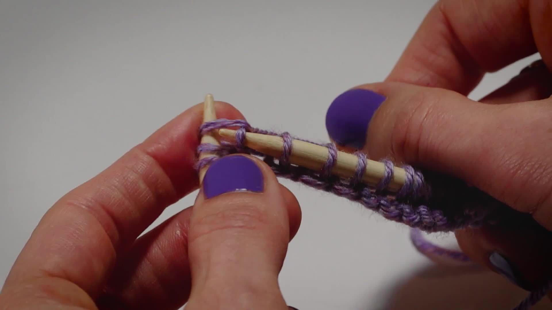 Learn the Knit Stitch 2 Ways: English &amp; Continental Style