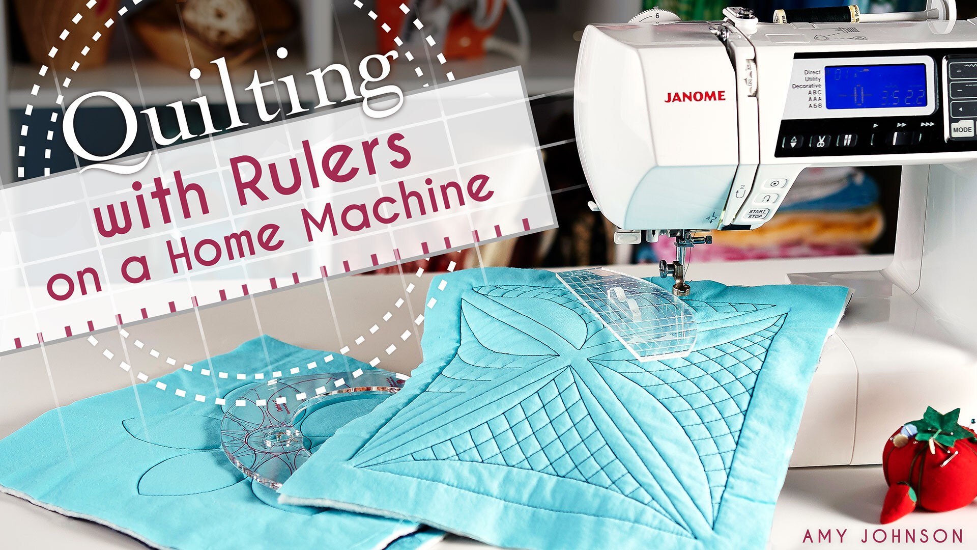 Quilting with machine quilting rulers on a home machine – The