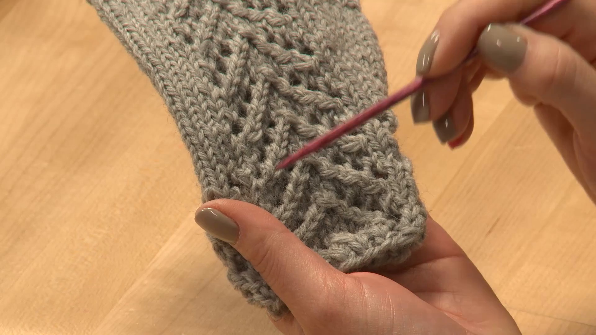 Chevron Fingerless Mitts Part 1