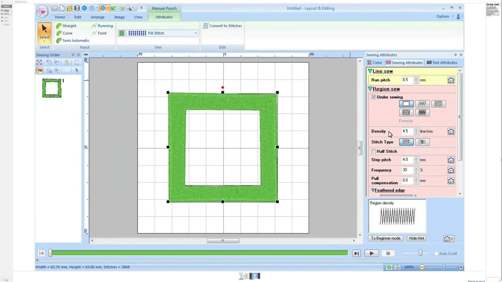 Filling Shapes With the Column Stitch