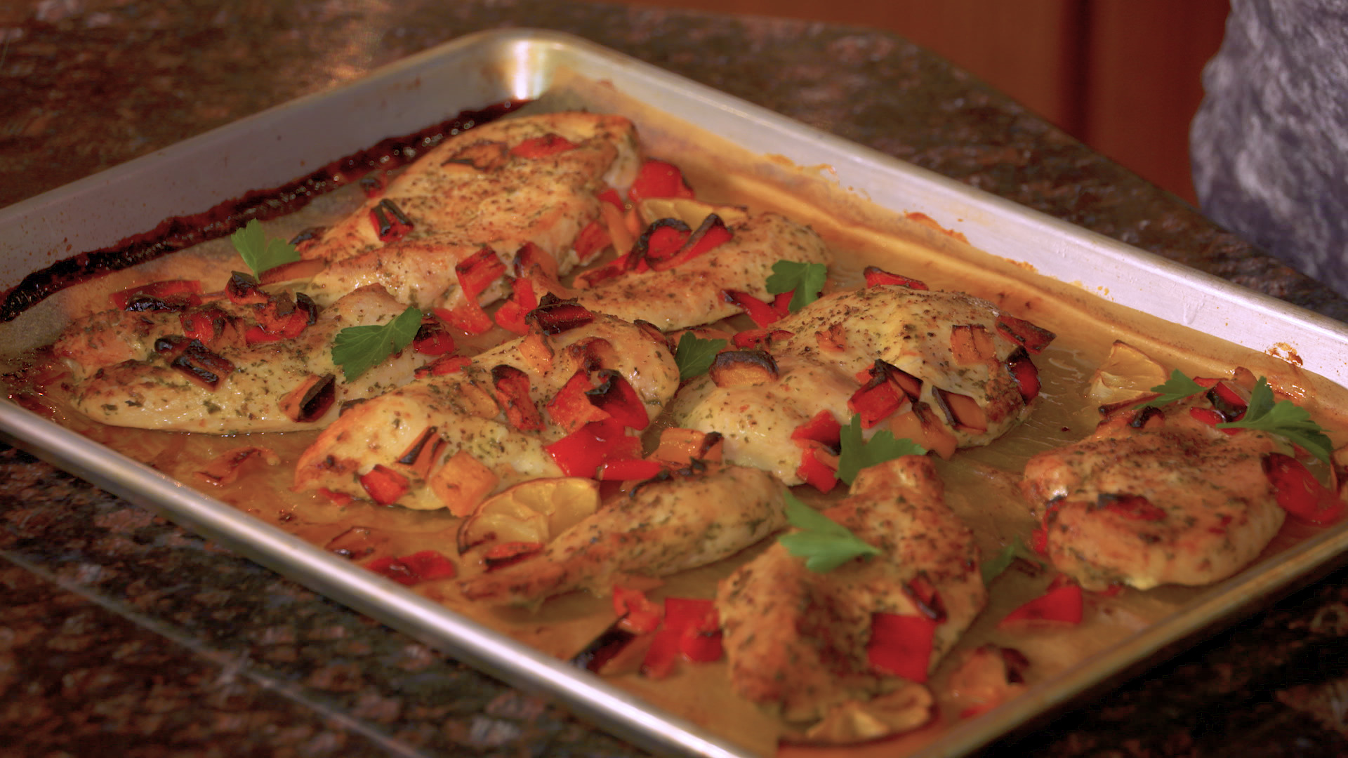 Sheet Pan Parsley Lemon Chicken