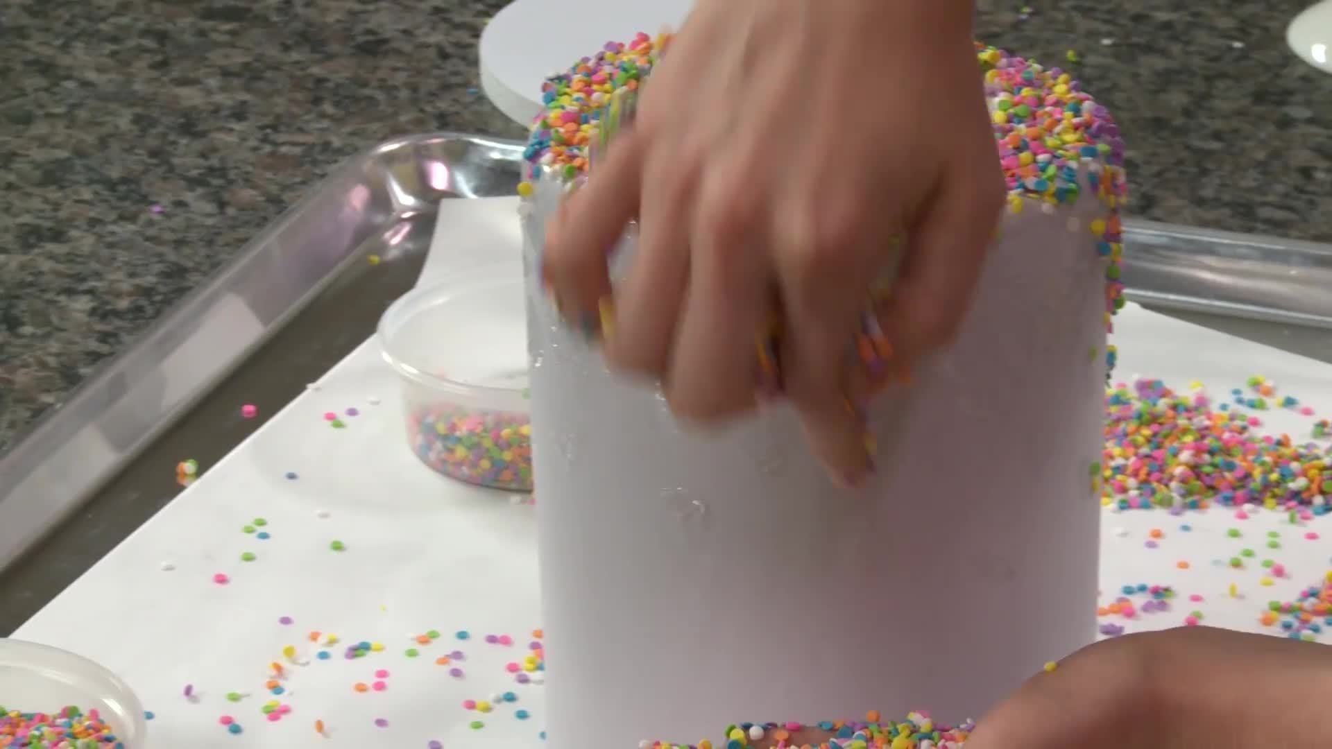 Sequin Cake: Covering &amp; Gilding