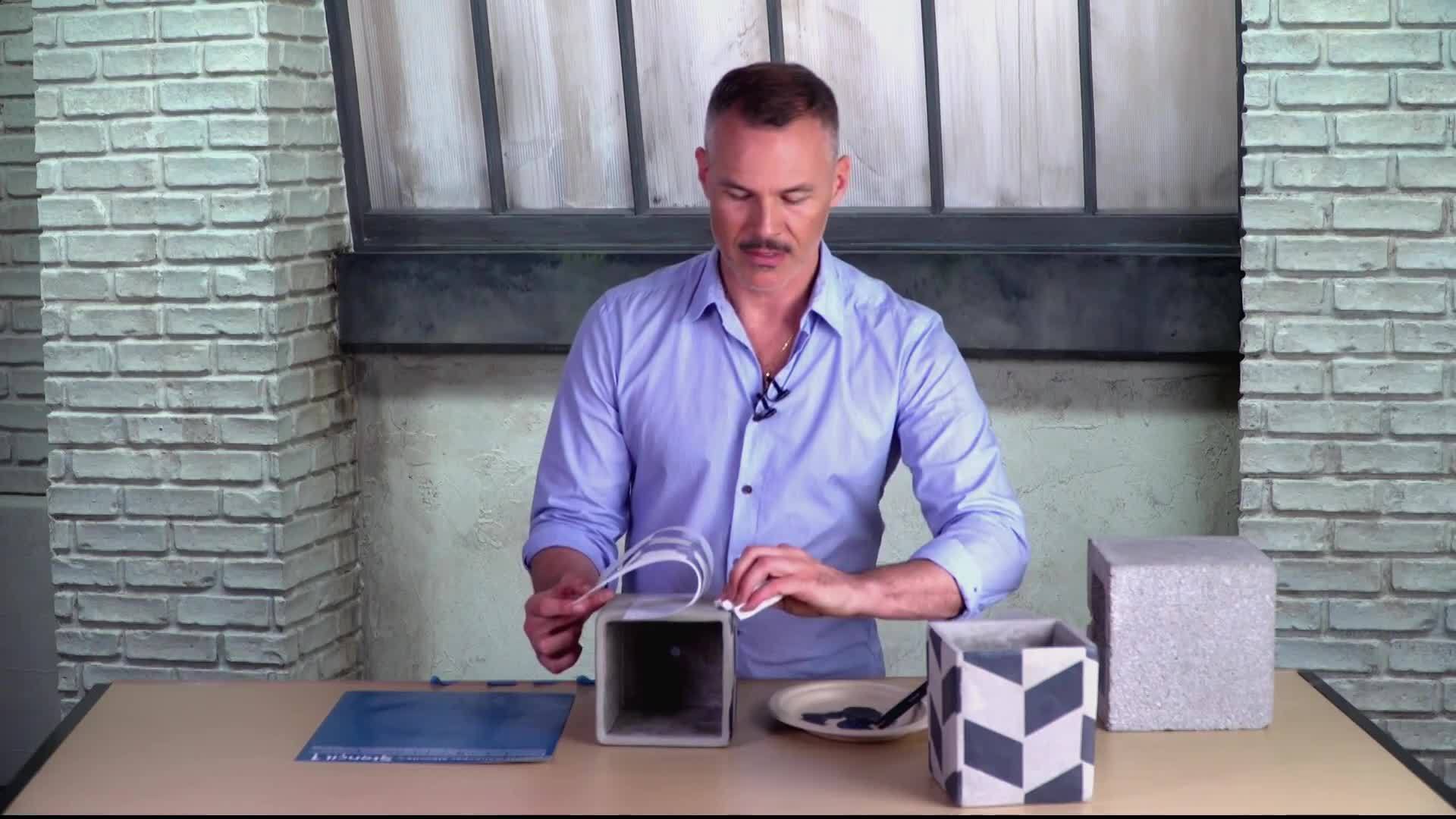 Stenciling on Concrete