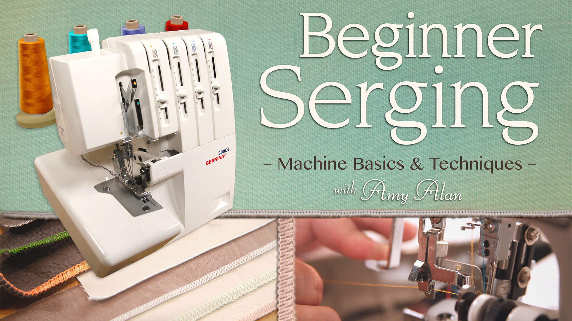 Online Serger Beginner 101 Sewing Lesson. Types of Serger Threads