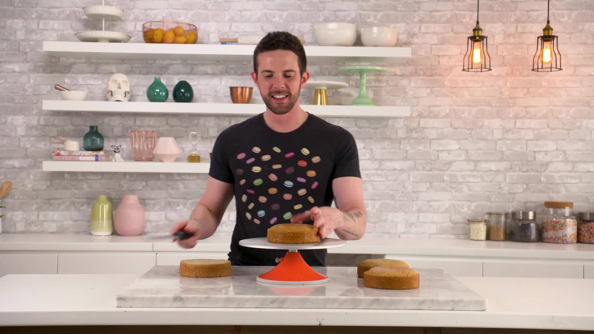 Marble Cake Stand & Mirror Glaze Cake