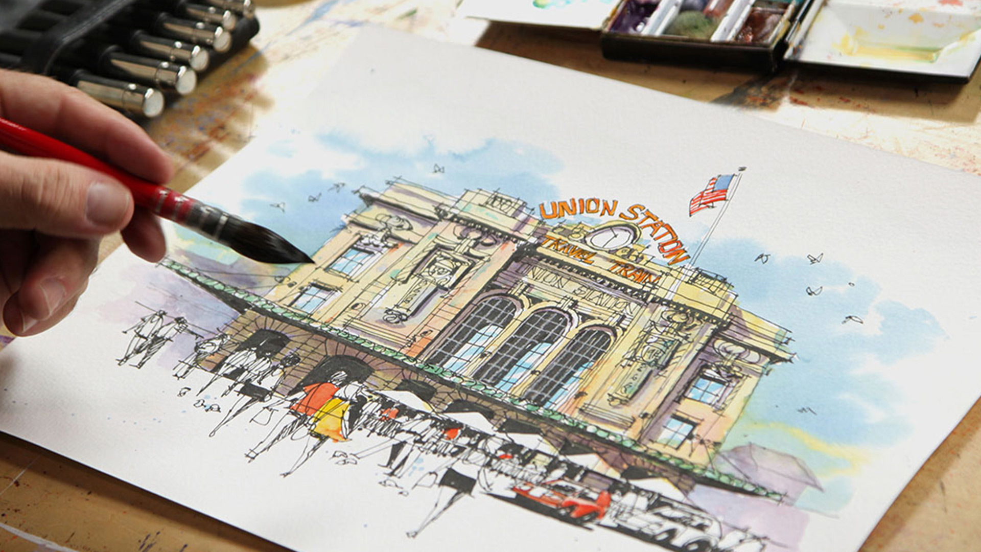 Fueled by Clouds  Coffee Book Review Urban Watercolor Sketching