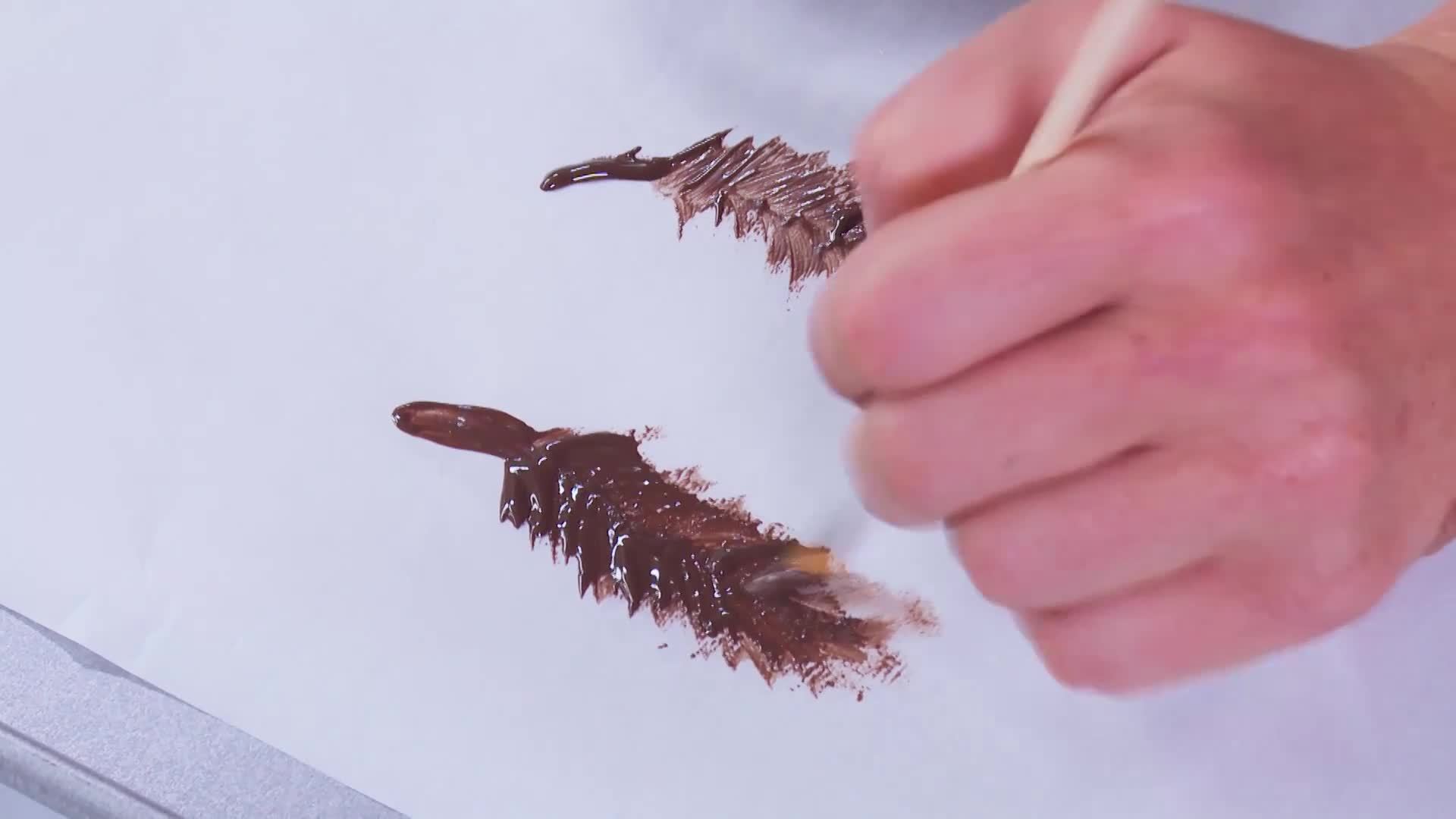 Chocolate Brushstrokes &amp; Feathers