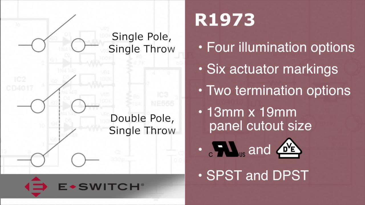 R1973 Illuminated Rocker Switches - E-Switch | Mouser