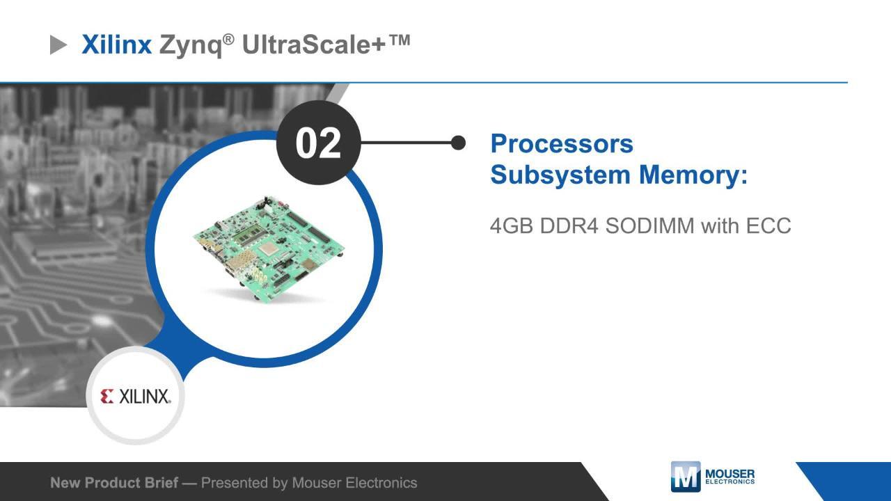 Zynq UltraScale+ MPSoC ZCU102 Evaluation Kit - AMD / Xilinx | Mouser