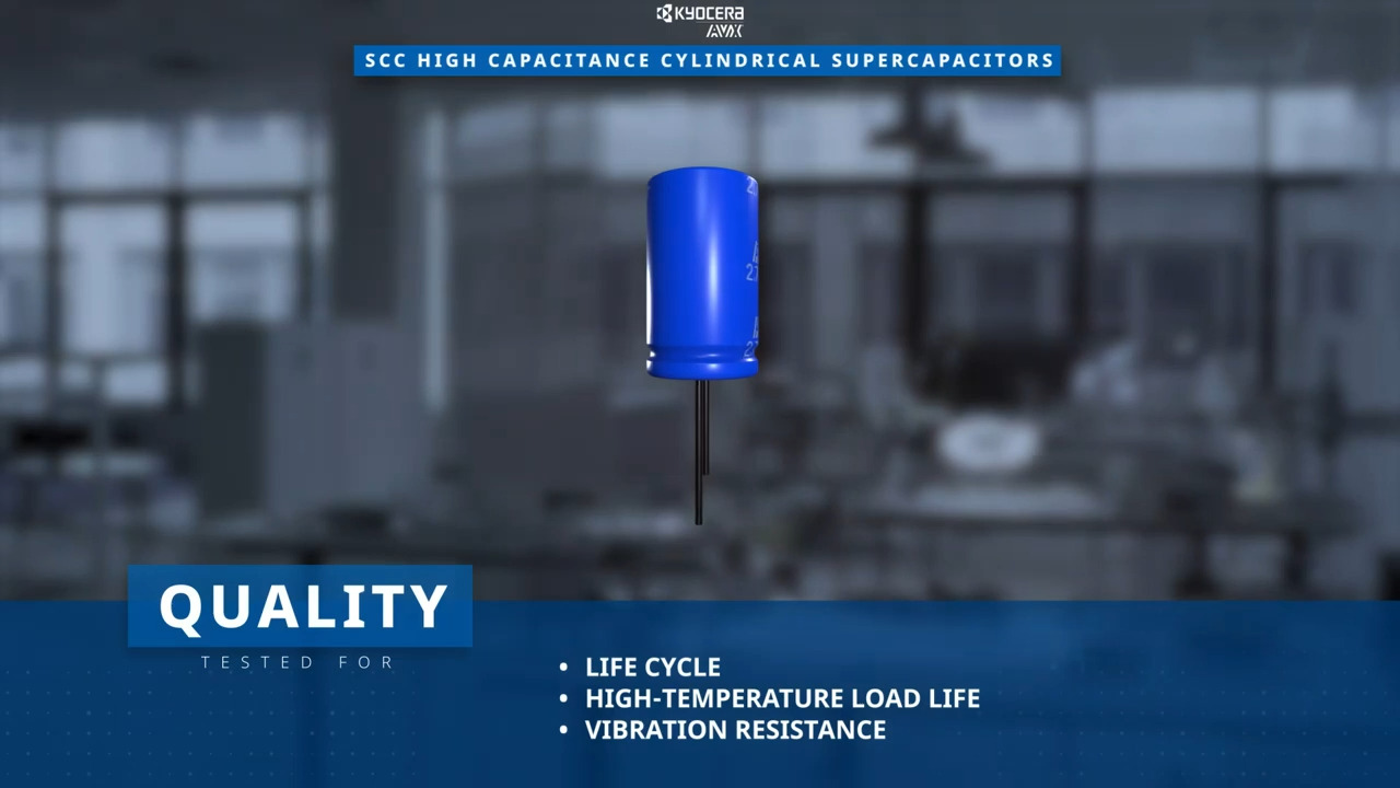 SCCシリーズCylindrical SuperCaps - KYOCERA AVX | Mouser