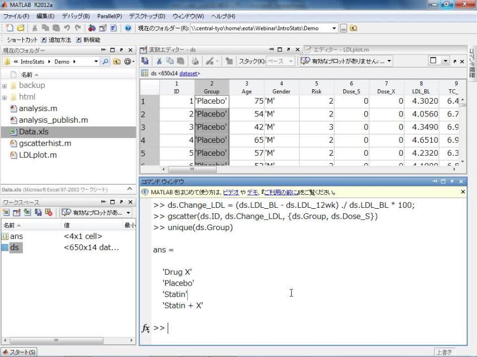 MATLABによる統計解析入門 - MATLAB