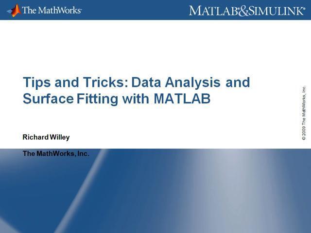 Fit curve or surface to data - MATLAB fit