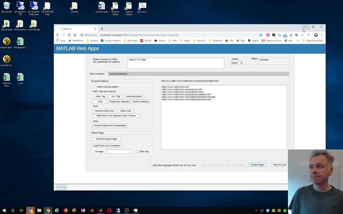 My Web Scraping App: Adding a Single-Match Pattern » Stuart's MATLAB Videos  - MATLAB & Simulink