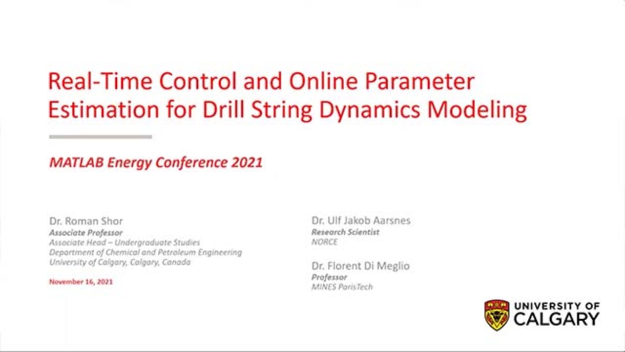 Real-Time Control and Online Parameter Estimation for Drill String Dynamics  Modeling