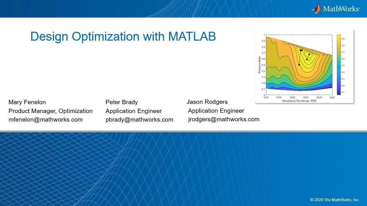 Design Optimization with MATLAB Video - MATLAB