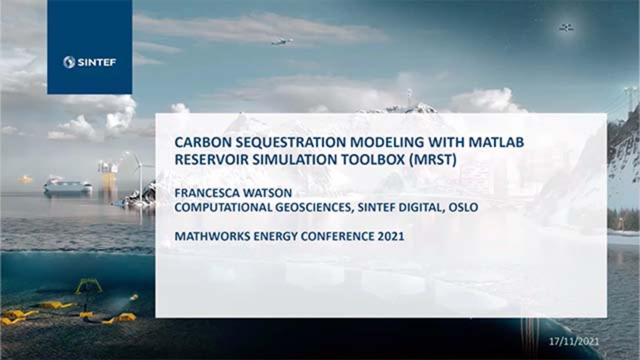Carbon Sequestration Using the MATLAB Reservoir Simulation Toolbox (MRST)