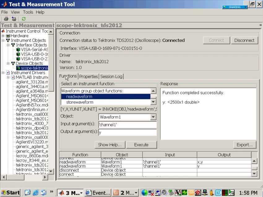 Connect to and communicate with instruments over VISA - MATLAB