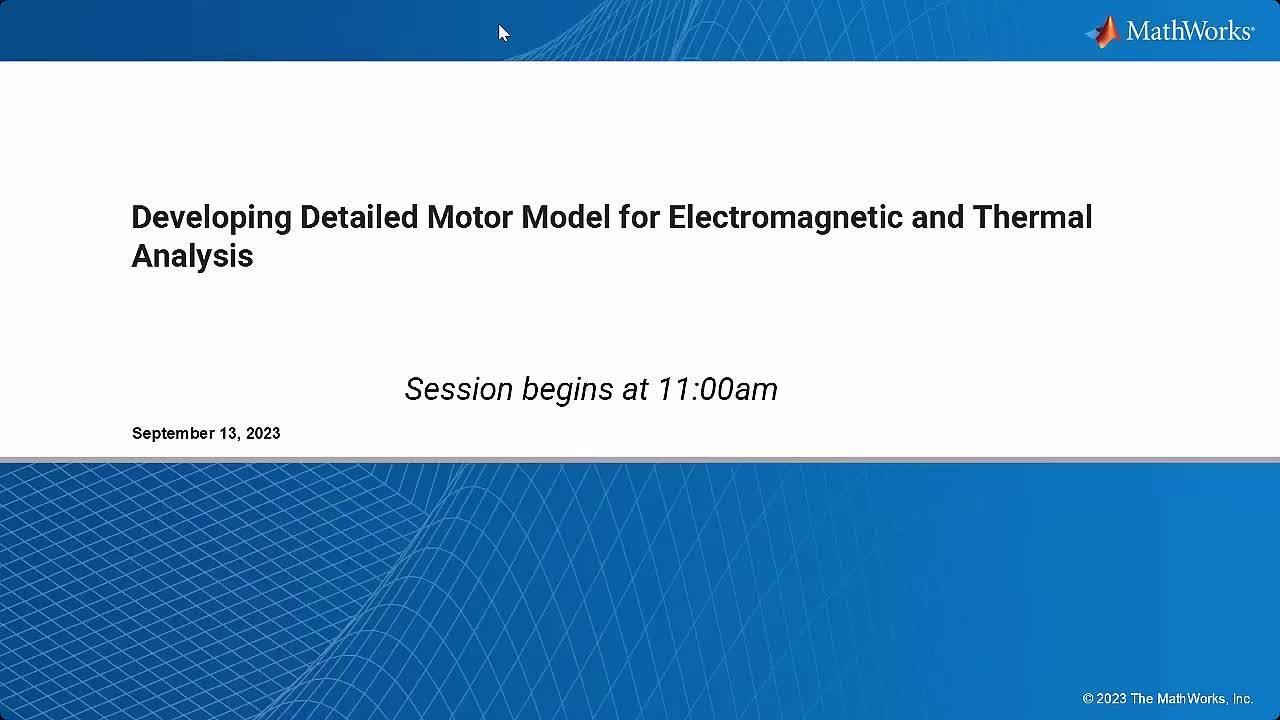 Developing Detailed Motor Model for Electromagnetic and Thermal Analysis -  MATLAB & Simulink