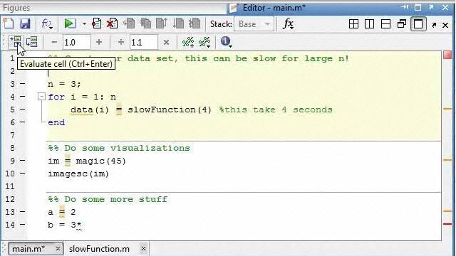 Managing code in MATLAB: Cell mode scripts » Stuart's MATLAB