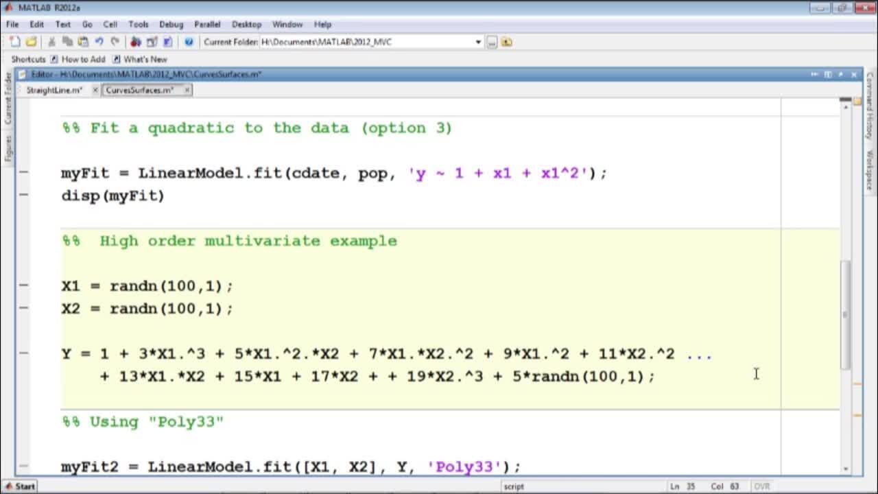 Curve Fitting Toolbox - MATLAB