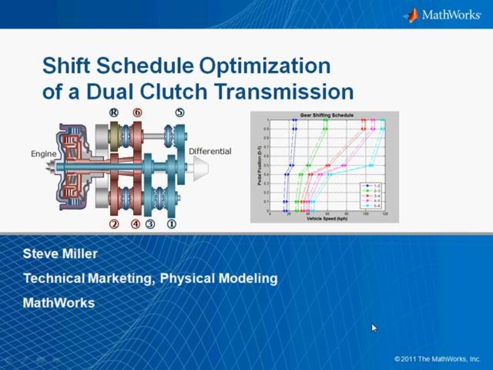 Shift Schedule Optimization of a Dual Clutch Transmission - MATLAB &  Simulink