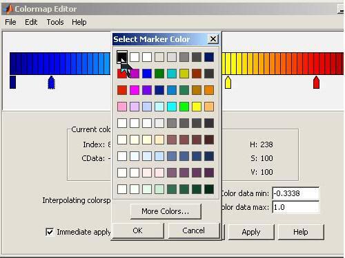 Open colormap editor - MATLAB