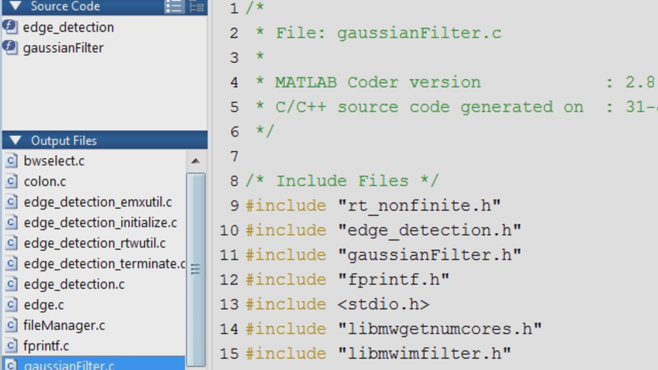 C/C++ Code Generation and Integration | Integrating MATLAB